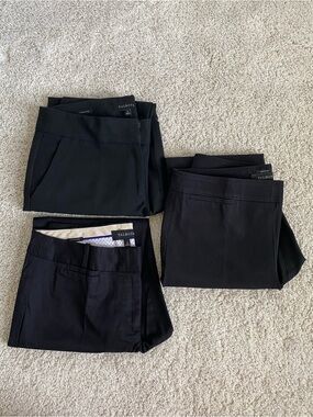 Talbots Black Pants Set of Three All Size 4 (2 Signature Pair, 1 Chatham)